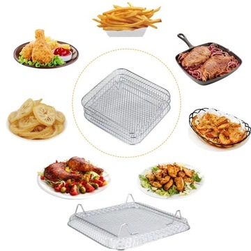 AIR FRYER WYMIENNY RUSZT DO GRILLOWANIA BBQ STAL