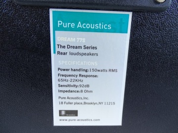 НАБОР ДИНАМИКОВ PURE ACOUSTIC DREAM 77C 4 ШТ. + DREAM 77S 1 ШТ.