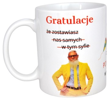 KUBEK NA POŻEGNANIE KOLEŻANKI KOLEGI Z PRACY HUMOR