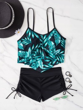 КУПАЛЬНИК ИЗ ДВУХ ЧАСТЕЙ УДОБНЫЕ ЭЛАСТИЧНЫЕ ШОРТЫ M11 РАЗМЕР ПЛЮС L 40