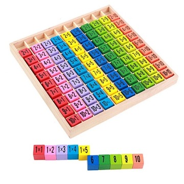 Dziecko drewniane zabawki 99 tabliczka mnożenia zabawka matematyczna 10*10