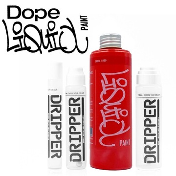 Dope - Жидкая перманентная алкокраска красная - 200мл