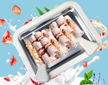 ЛЬДОМАШИНА ДЛЯ ПРИГОТОВЛЕНИЯ ТАЙСКОГО МОРОЖЕНОГО НАБОР ЗАМОРОЖЕННЫХ ПРОДУКТОВ