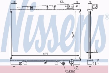 CHŁODNICA SILNIKA NISSENS 1640021060 1640021120 16