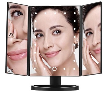 ЗЕРКАЛО С ПОДСВЕТКОЙ И СВЕТОДИОДНОЙ ПОДСВЕТКОЙ КОСМЕТИКА ДЛЯ МАКИЯЖА