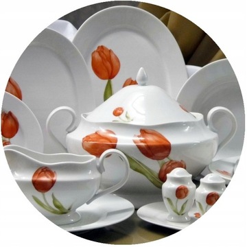 088 BULIONÓWKA 350 SPODEK 16 Tulipan ASTRA PORCELANA CHODZIEŻ MALCER 12/24