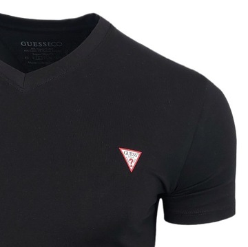 T-shirt Guess V-neck Super Slim Fit M2YI32J1314-JBLK BlackElastane - L