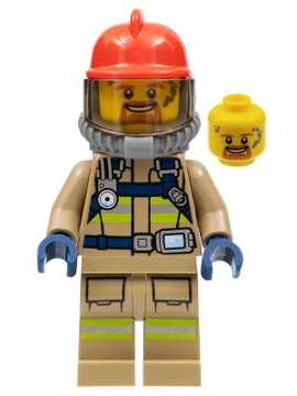 LEGO Minifigurka Ludzik cty0962 Strażak City
