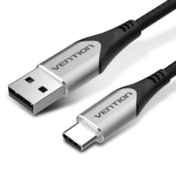VENTION Mocny Kabel USB - USB Type-C 3A Oplot 0,25