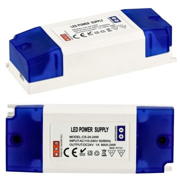 ZASILACZ LED 24V MEBLOWY 1A 24W DO TAŚMA TAŚMY LED Transformator