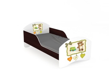 Детская кровать LEO2 160х70 белый и венге