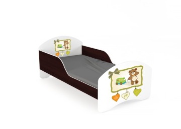 Детская кровать LEO2 160х80 белый и венге