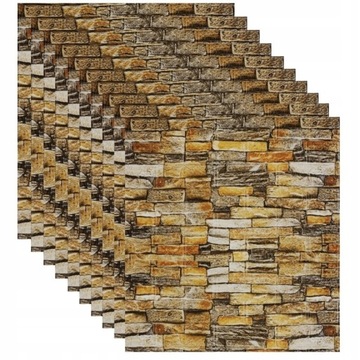 X10 PANELE 3D ŚCIENNE SAMOPRZYLEPNE CEGŁA TAPETA