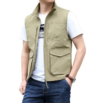 Spring and Autumn Outwear with Multiple Pockets Fi