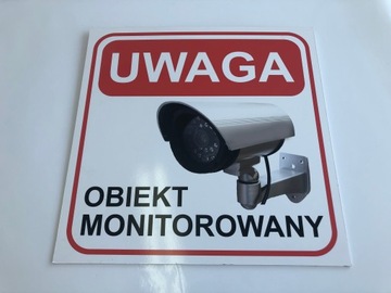 Tabliczka PCV ZNAK OBIEKT MONITOROWANY 30x30