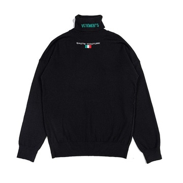 VETEMENTS Turtleneck Sweaters Oversized Hip Hop De