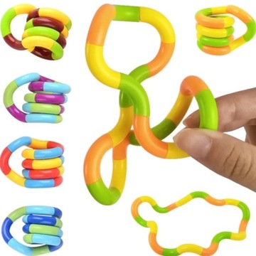 ИГРУШКА-АНТИСТРЕСС FIDGET TOYS крутая поп-змейка с кубиками-пазлом