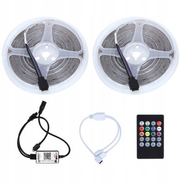 ВОДОНЕПРОНИЦАЕМЫЙ ХОЛОДНЫЙ БЕЛЫЙ СВЕТОДИОД 10М + ПОЛОСКА ПИТАНИЯ