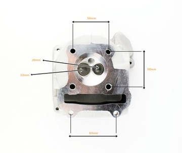 НАБОР ГОЛОВКИ 4T GY6 80CCCM (47мм). БЕЗ ПРОКАЧКИ - БОЛЬШИЕ КЛАПАНЫ