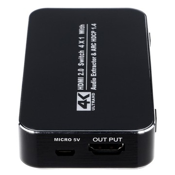ПЕРЕКЛЮЧАТЕЛЬ HDMI 2.0 4x1 UHD 4K HDCP HDR ПЕРЕКЛЮЧАТЕЛЬ