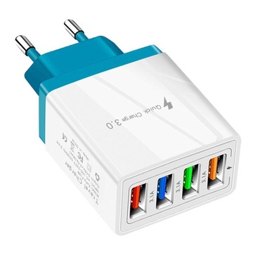 USB USB Wall Plug -In USB Wall Charger Light Blue