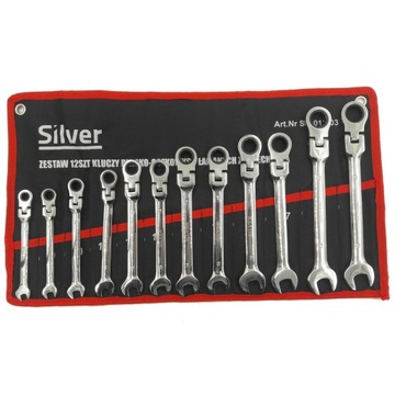 КЛЮЧИ С ТРЕЩОТКОЙ, 12 EL, 8-19, В ЧЕХОЛЕ