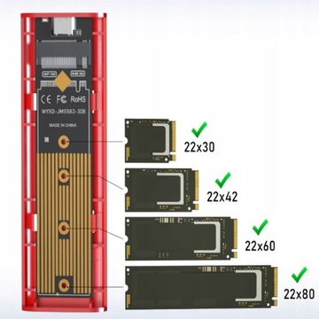 Корпус твердотельного накопителя NVME M.2 USB-C 3.1 M2 емкостью 10 ГБП