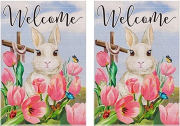 ПАСХАЛЬНОЕ УКРАШЕНИЕ КРОЛИКОВ САДОВОГО ФЛАГА