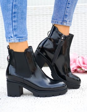 Черные лакированные ботильоны Blogger Basic 39