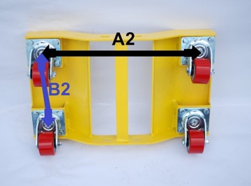 Поворотная сервисная тележка под колесом, антрацит, 1800 кг 1-WT1/OBR/A5
