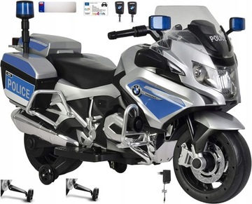 Большой мотоцикл BMW R1200 POLICE с аккумулятором, колеса EVA, до 30 кг, мощность 90 Вт.