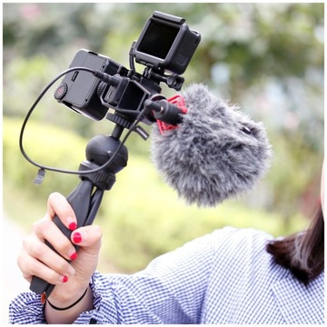 Ulanzi VIJIM GP-1 Адаптер для микрофона со светодиодной подсветкой для GoPro 9 8 7 6 5