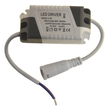 TRANSFORMATOR ZASILACZ LED DRIVER 4-7W DC:12-25V