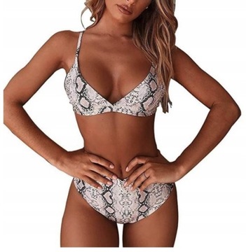 ЗМЕИНЫЙ КУПАЛЬНИК БИКИНИ ЗМЕИНАЯ КОЖА ANIMAL L