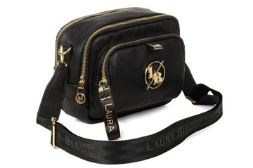 СУМКА LAURA BIAGGI MESSAGE, РЕМЕНЬ С ЛОГОТИПОМ, БЕЛЫЙ