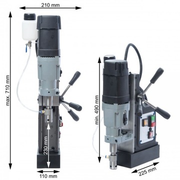 Wiertarka 1800W MAGNETYCZNA MAGNUM 230V ZESTAW