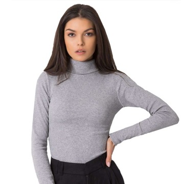 DAMSKI GOLF PRĄŻKOWANY BAWEŁNA KOBIECY SWETER L/XL