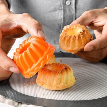 FOREMKI SILIKONOWE DO MUFFINEK BABECZEK FORMA DO PIECZENIA ZESTAW 12 szt