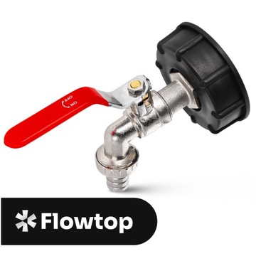 Клапан крана для резервуара Mauser емкостью 1000 л Mauser для шланга 1/2 дюйма, соединение IBC 60x6