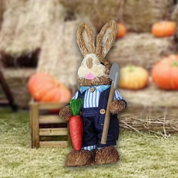 Незаконченный набор соломенных материалов в стиле пасхального кролика своими руками