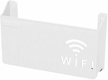 PÓŁKA NA ROUTER WIFI SWITCH BIAŁA UCHWYT ŚCIENNY