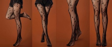 МОДНЫЕ КОЛГОТКИ FISHHOSE STAR MOON ЧЕРНЫЕ