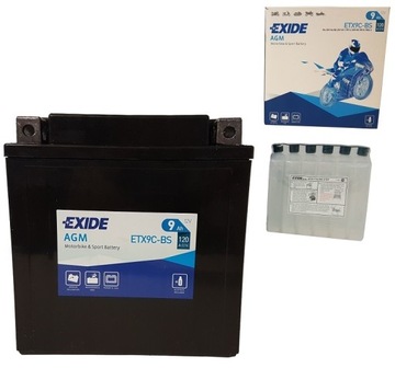 Akumulator ETX9C-BS/YTX9C-BS 12V 9Ah 120A Exide