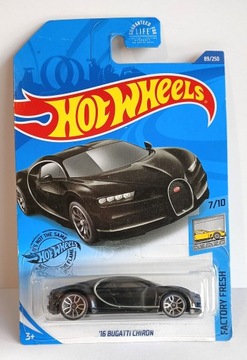 Hot Wheels '16 Bugatti Chiron 7/10 Factory Fresh Black