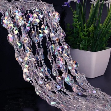 Girlanda Kryształowa ozdobne Koraliki Kryształki Łańcuch na okno