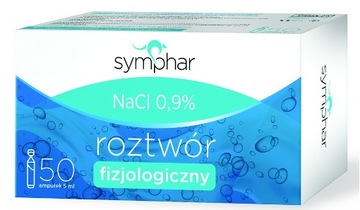 SYMPHAR Sól fizjologiczna NaCl 0,9% 5 ml 50 amp.