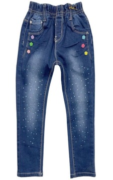 Spodnie JEANSY elastyczne QUEEN r 110 cm