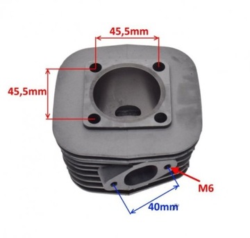 ЦИЛИНДР ВЕЛОСИПЕДНОГО ДВИГАТЕЛЯ 80 куб.см, комплект