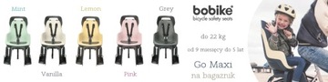 Bobike GO BICYCLE SEAT для багажника Розовый 22кг