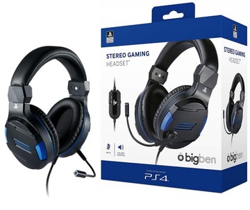 Наушники BIGBEN для PS4, лицензия SONY, ЧЕРНЫЕ